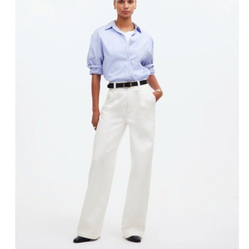 Madewell The Harlow Wide-Leg Jean Tile White  Airy Denim Edition 26 NEW NO670